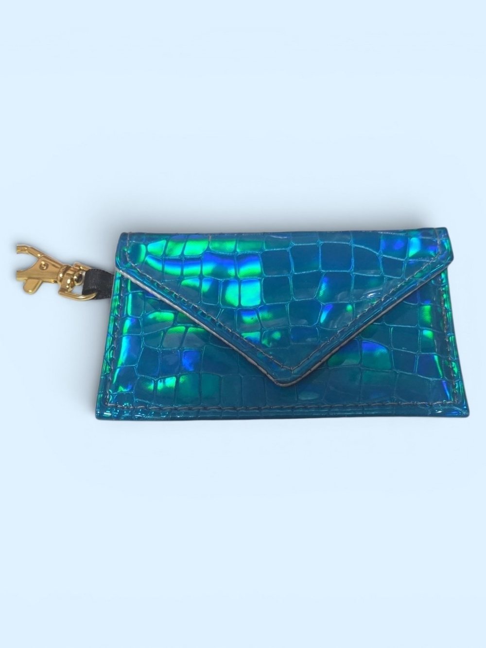 Iridescent Blue Green Card & Key Holder